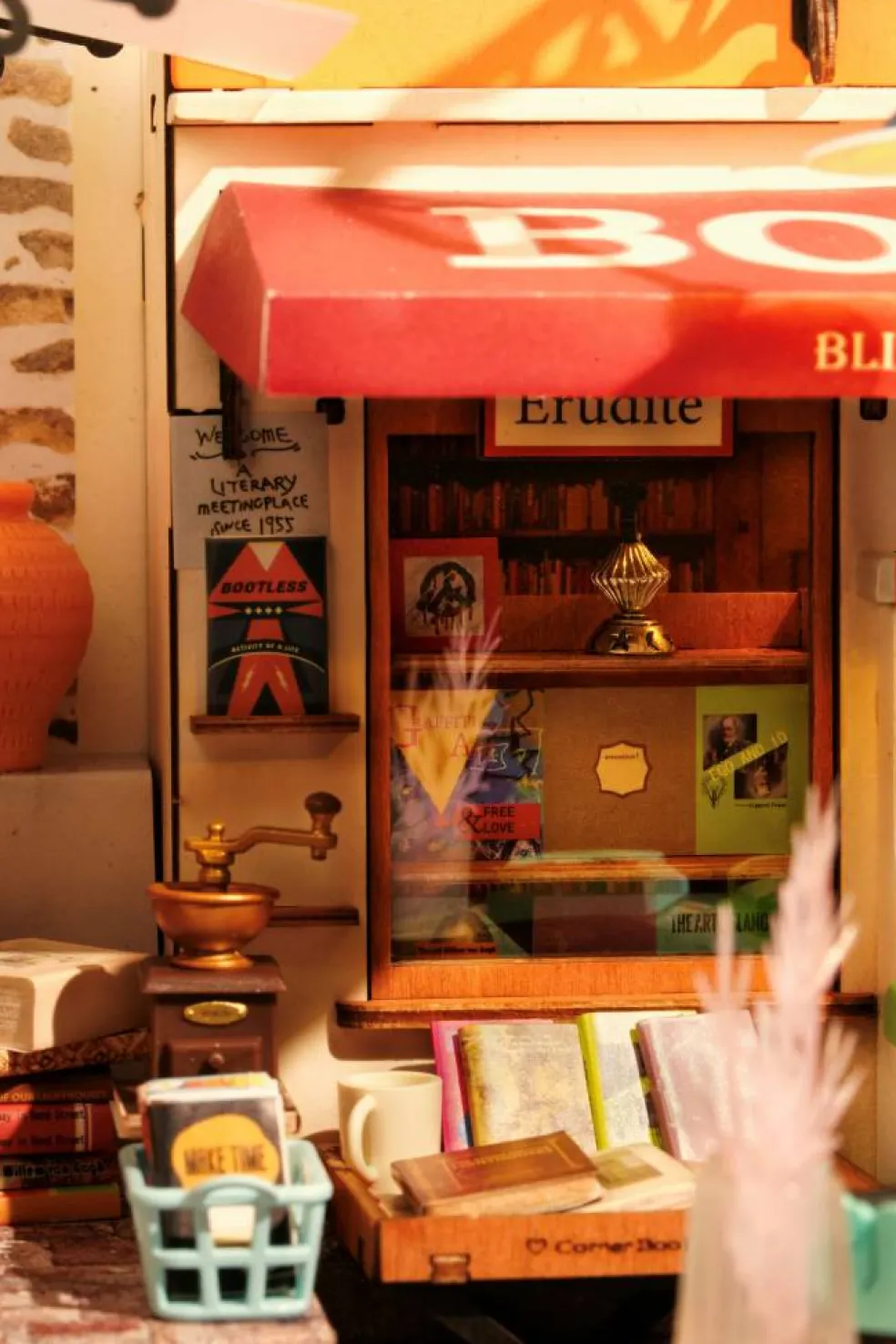Rolife® Corner Bookstore DIY Miniature House Kit