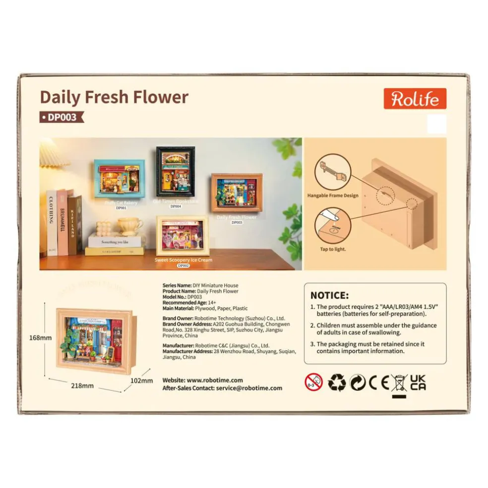 Rolife® Daily Fresh Flower Miniature Diorama Kit