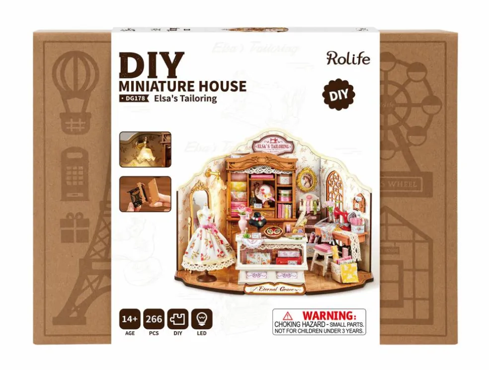 Rolife® Elsa's Tailoring DIY Miniature House Kit