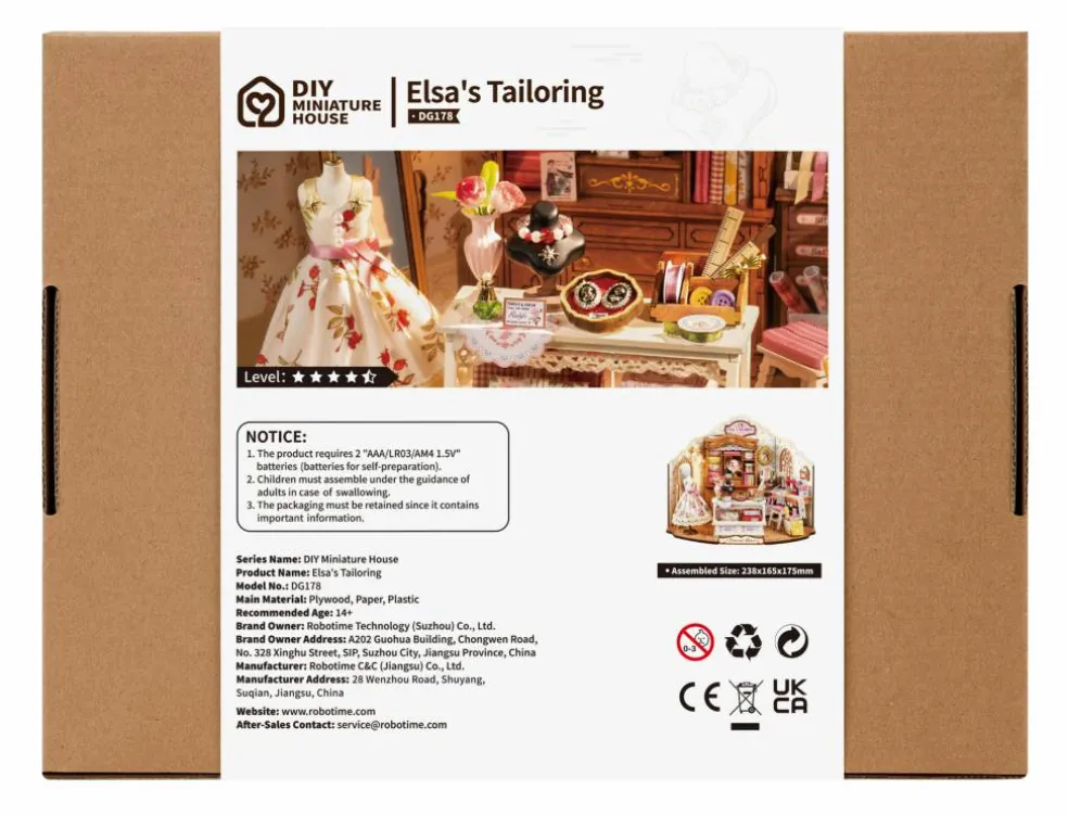 Rolife® Elsa's Tailoring DIY Miniature House Kit
