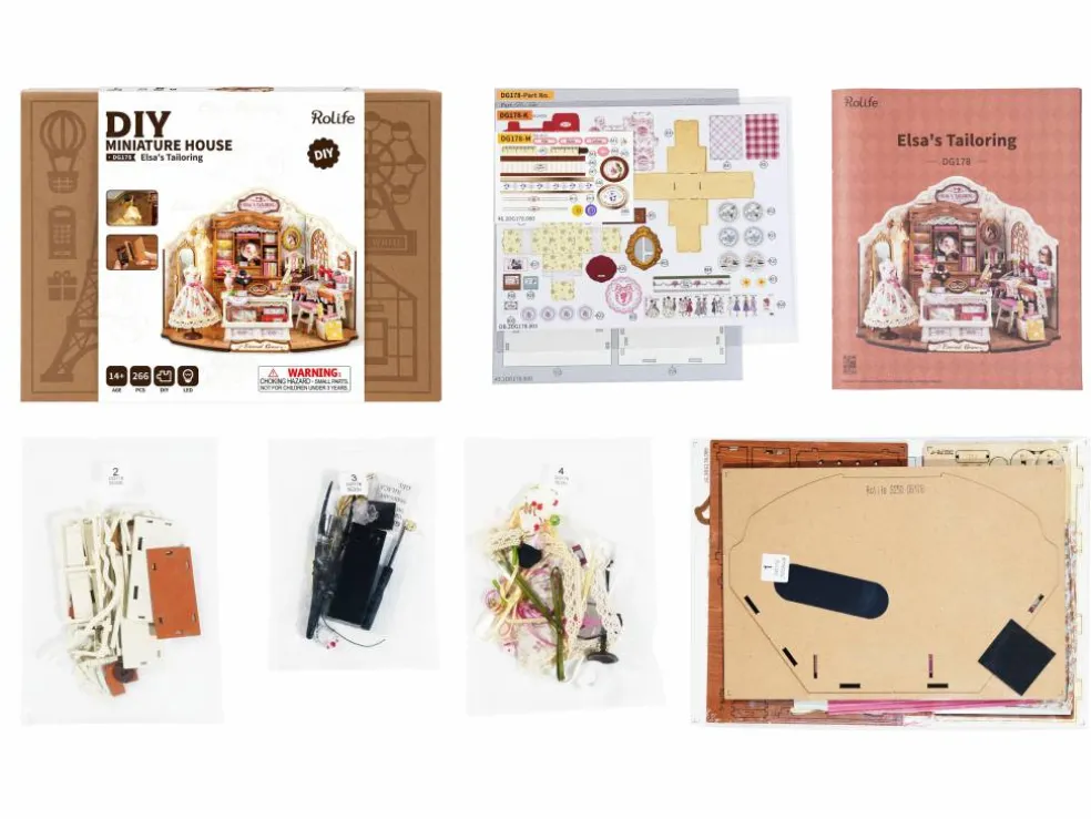 Rolife® Elsa's Tailoring DIY Miniature House Kit