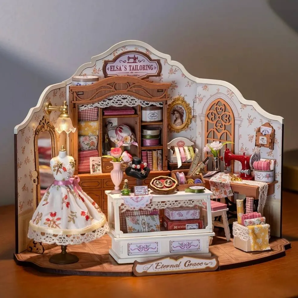 Rolife Elsa's Tailoring DIY Miniature House DG178