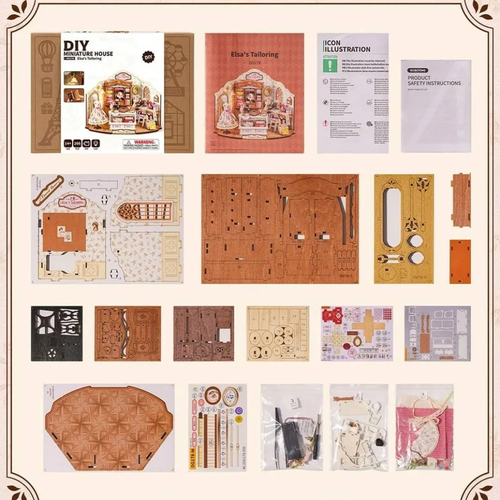 Rolife Elsa's Tailoring DIY Miniature House DG178