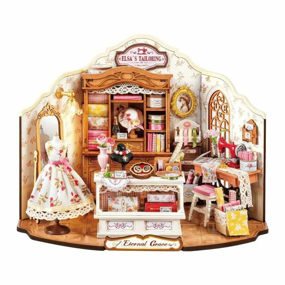 Rolife Elsa's Tailoring DIY Miniature House DG178