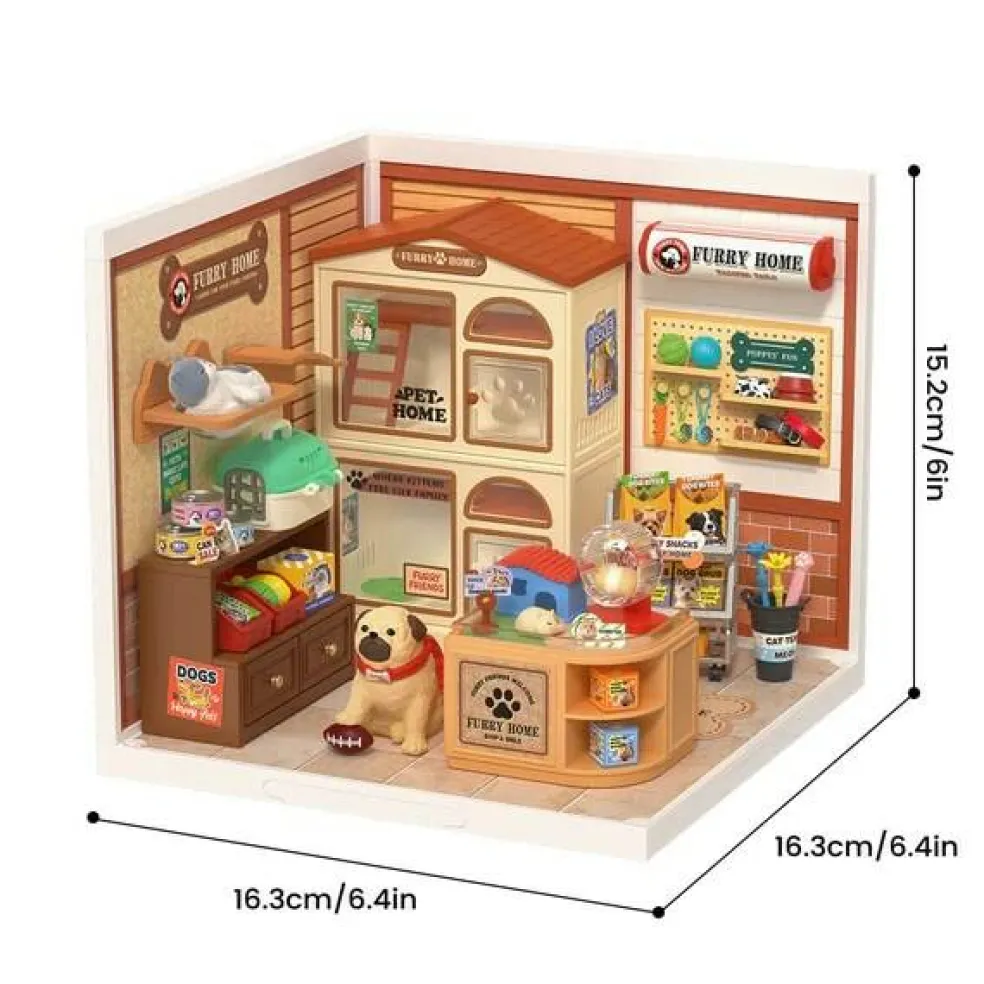Rolife Furry Friends' Home DIY Miniature House DW027