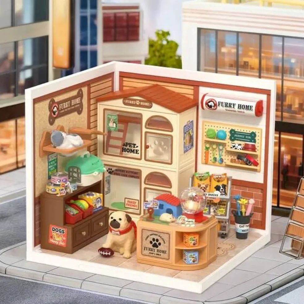Rolife Furry Friends' Home DIY Miniature House DW027