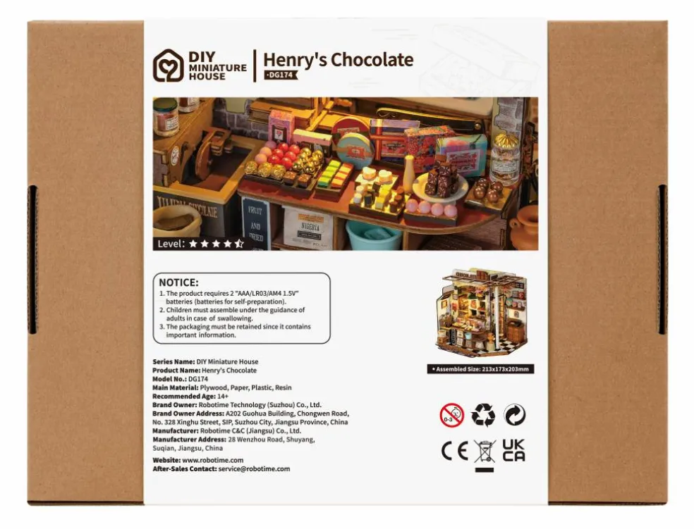 Rolife® Henry's Chocolate DIY Miniature House Kit