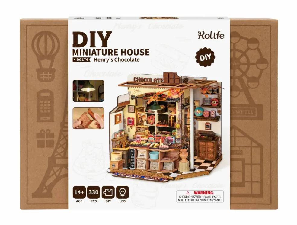 Rolife® Henry's Chocolate DIY Miniature House Kit