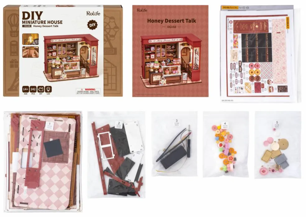 Rolife® Honey Dessert Talk DIY Miniature House Kit