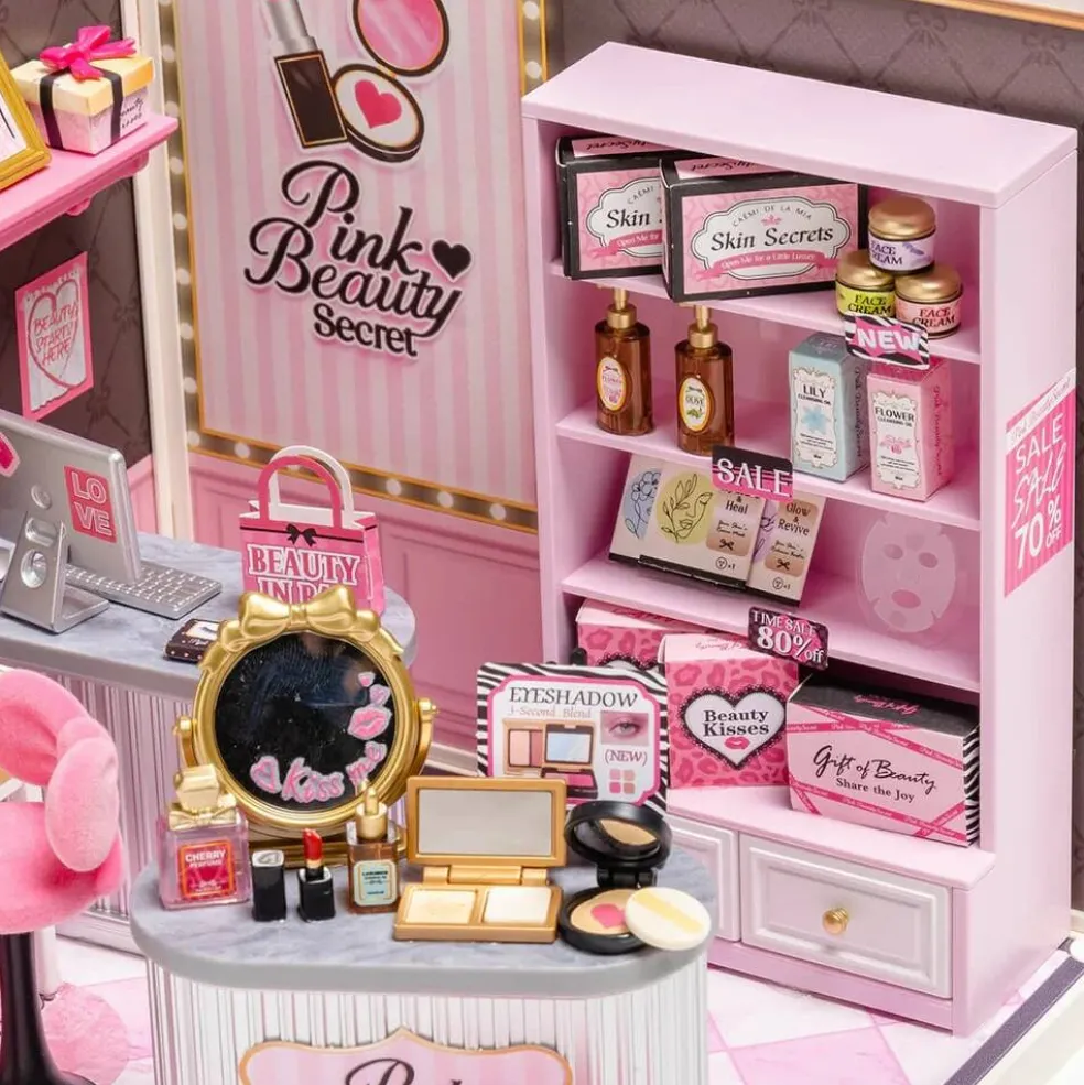 Rolife Pink Beauty Secret DIY Miniature House DW026