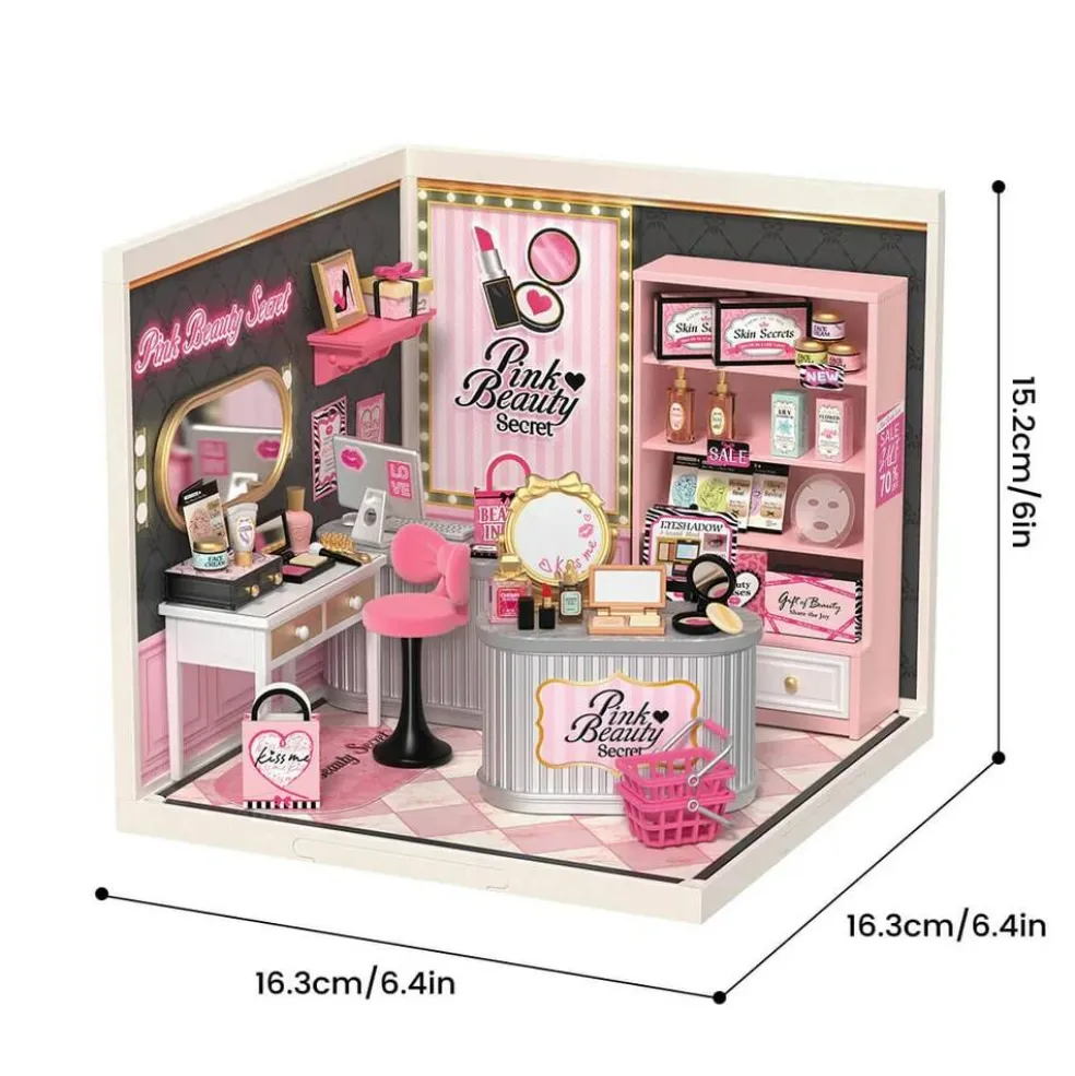 Rolife Pink Beauty Secret DIY Miniature House DW026