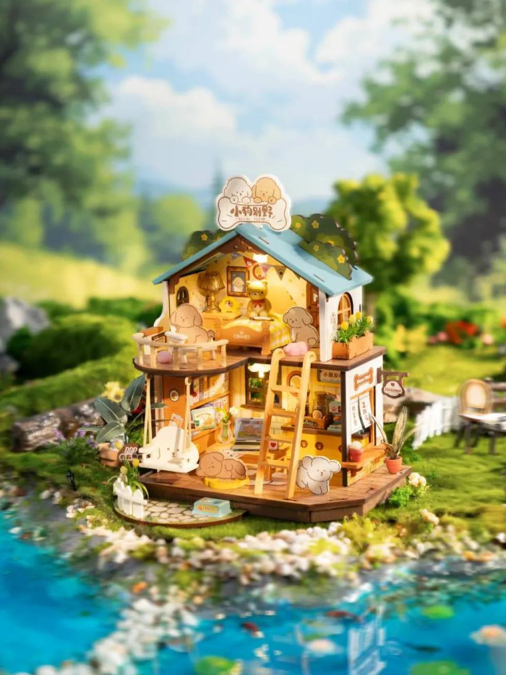 Rolife® Puppy's Cozy Villa DIY Miniature House Kit