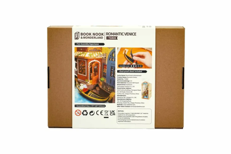 Rolife® Romantic Venice DIY Book Nook Shelf Insert Kit