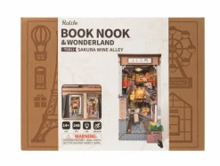Rolife® Sakura Wine Alley DIY Book Nook Shelf Insert Kit