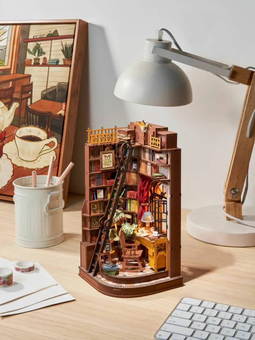 Rolife® Silent Corner Study DIY Book Nook Shelf Insert Kit