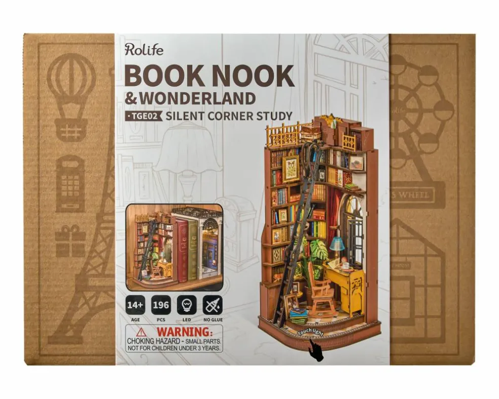Rolife® Silent Corner Study DIY Book Nook Shelf Insert Kit
