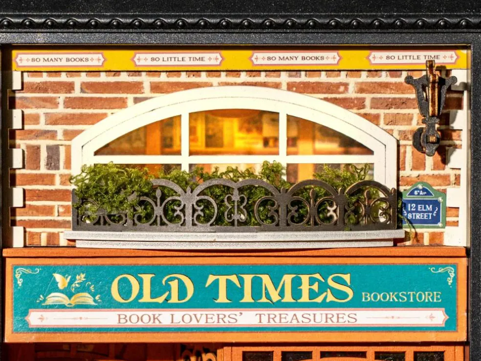 Rolife® Story Frames Old Times Bookstore Miniature Diorama Kit