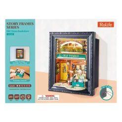 Rolife® Story Frames Old Times Bookstore Miniature Diorama Kit