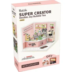 RolifeĀ® Super Creator Double Joy Bubble Tea DIY Miniature Kit
