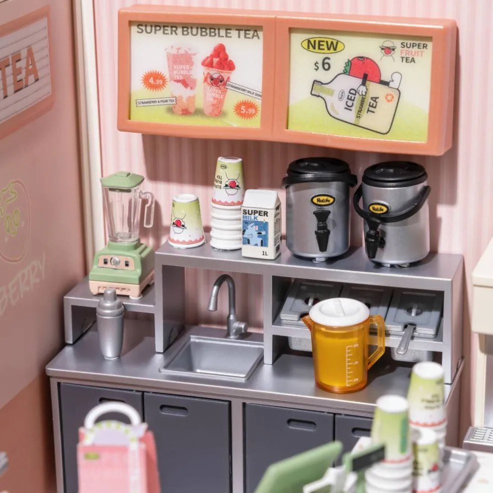 Rolife® Super Creator Double Joy Bubble Tea DIY Miniature Kit