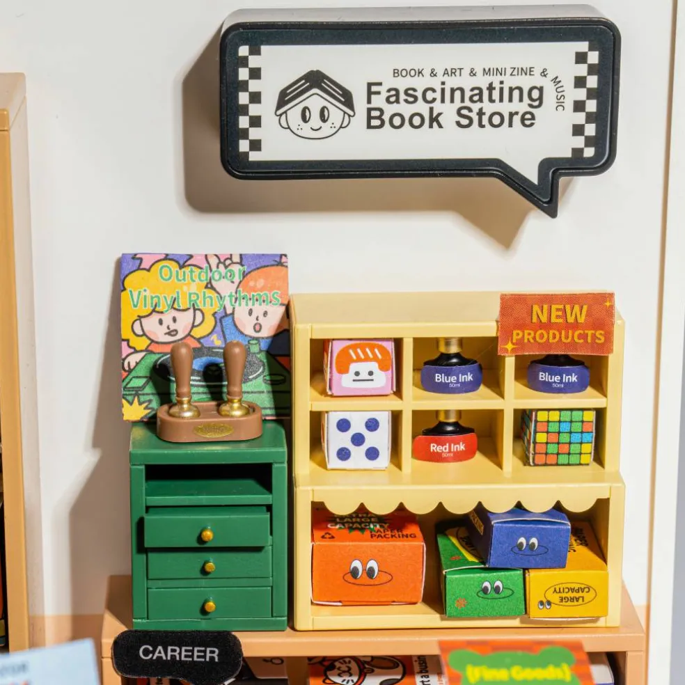 Rolife® Super Creator Fascinating Book Store DIY Miniature Kit