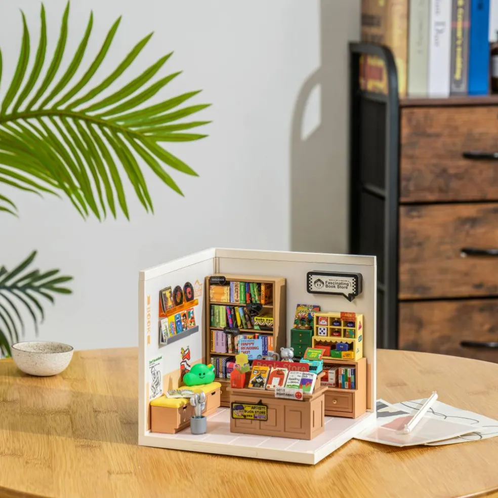 Rolife® Super Creator Fascinating Book Store DIY Miniature Kit