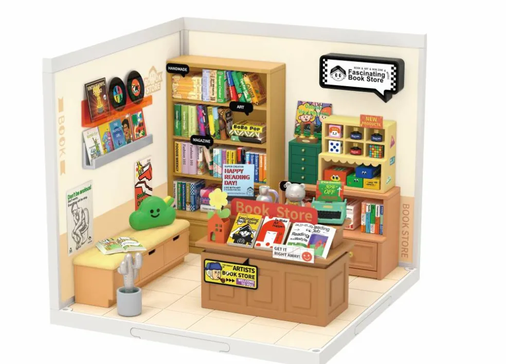 Rolife® Super Creator Fascinating Book Store DIY Miniature Kit