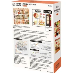 Rolife® Super Creator Panda Hot Pot DIY Miniature Diorama