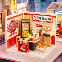 Rolife® Super Creator Panda Hot Pot DIY Miniature Diorama