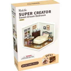 Rolife® Super Creator Sweet Dream Bedroom DIY Miniature Kit