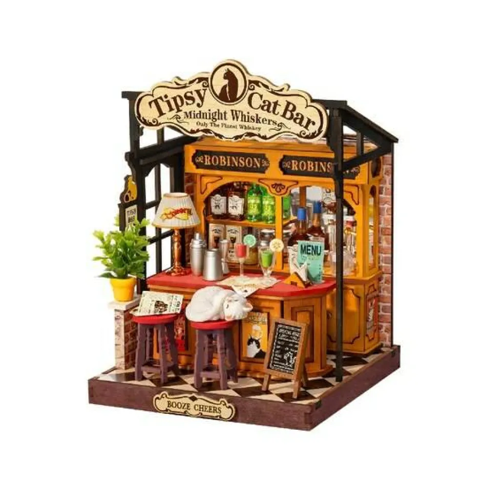 Rolife Tipsy Cat Bar DIY Miniature House DS054