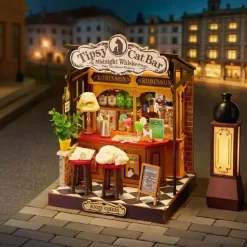Rolife Tipsy Cat Bar DIY Miniature House DS054