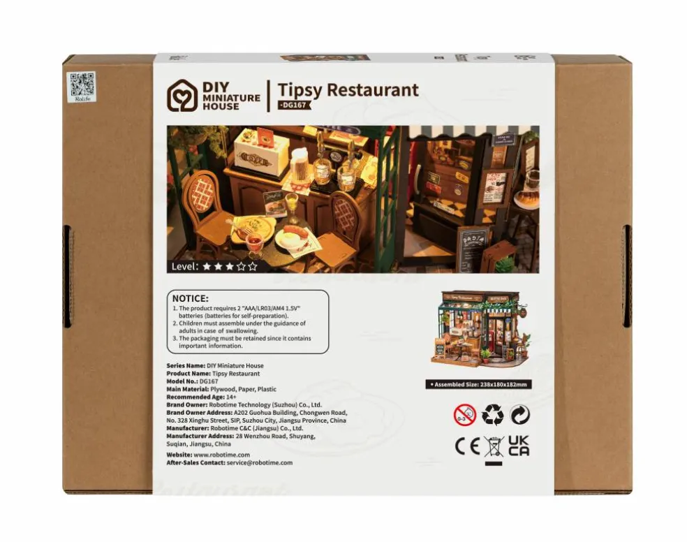 Rolife® Tipsy Restaurant DIY Miniature House Kit
