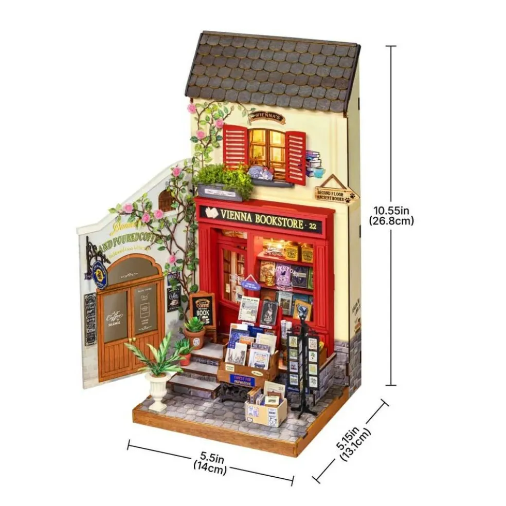 Rolife Vienna Bookstore DIY Miniature House DG183