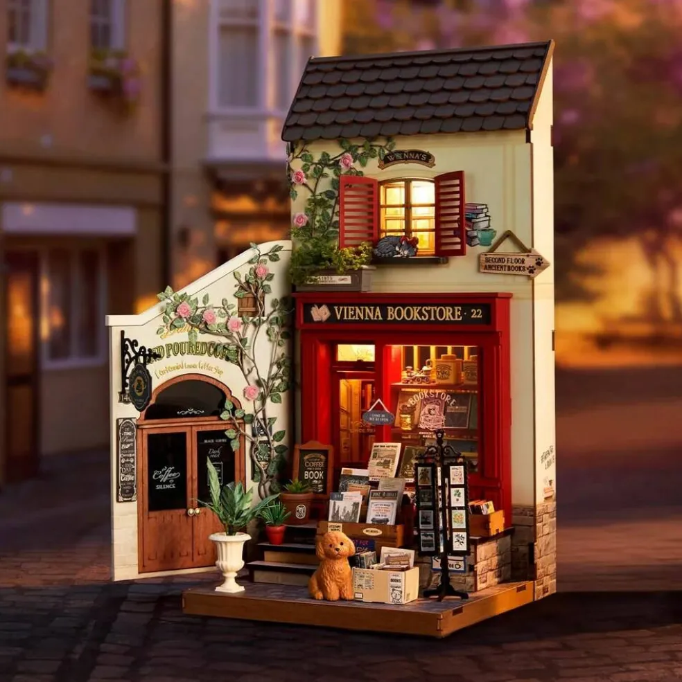Rolife Vienna Bookstore DIY Miniature House DG183