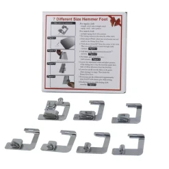 Rolled Hemmer Presser Foot for Brother Singer Janome Sewing Machine 7pcs in 1 Set