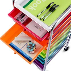 Rolling 10-Drawer Organizer Cart for Craft Supplies and Utility Storage