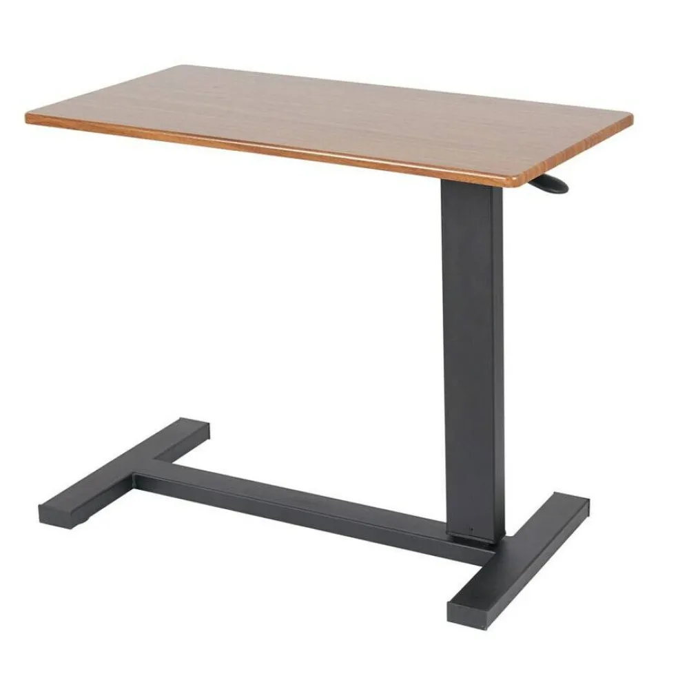 Rolling Sitting Standing Desk Adjustable Overbed Table Lazy Laptop Workstation
