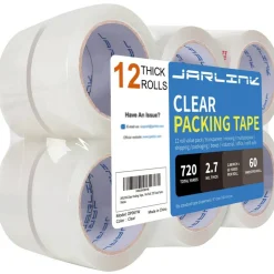12 Rolls Clear Packing Tape, Heavy Duty Packaging Tape