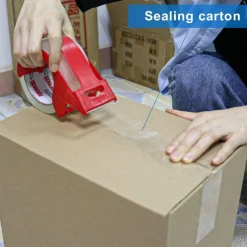 12 Rolls Clear Packing Tape, Heavy Duty Packaging Tape with Dispenser,1.88In x 55Yd,2.4Mil Thick Industrial Grade Transparent Tape Refills for Shipping,Moving,Sealing and storages