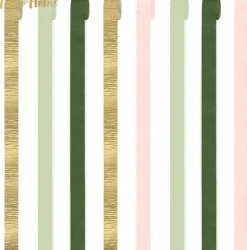 8 Rolls Moss Sage Green Pink Crepe Paper Streamers(Moss Green)