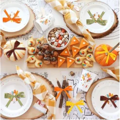 4 Rolls Thanksgiving Fall Ribbon Set for Autumn Wreath Party Bows