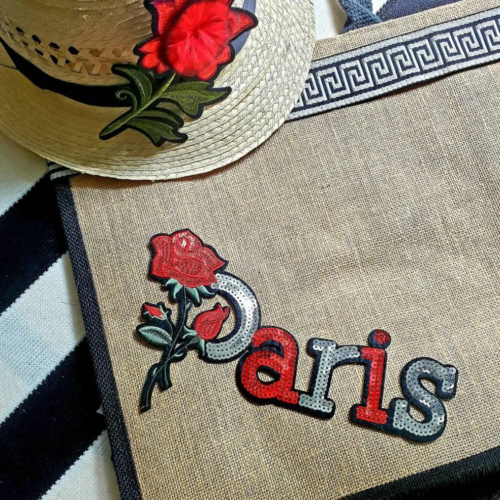 Ronin Embroidered Iron On Rose Applique/Patch Patch