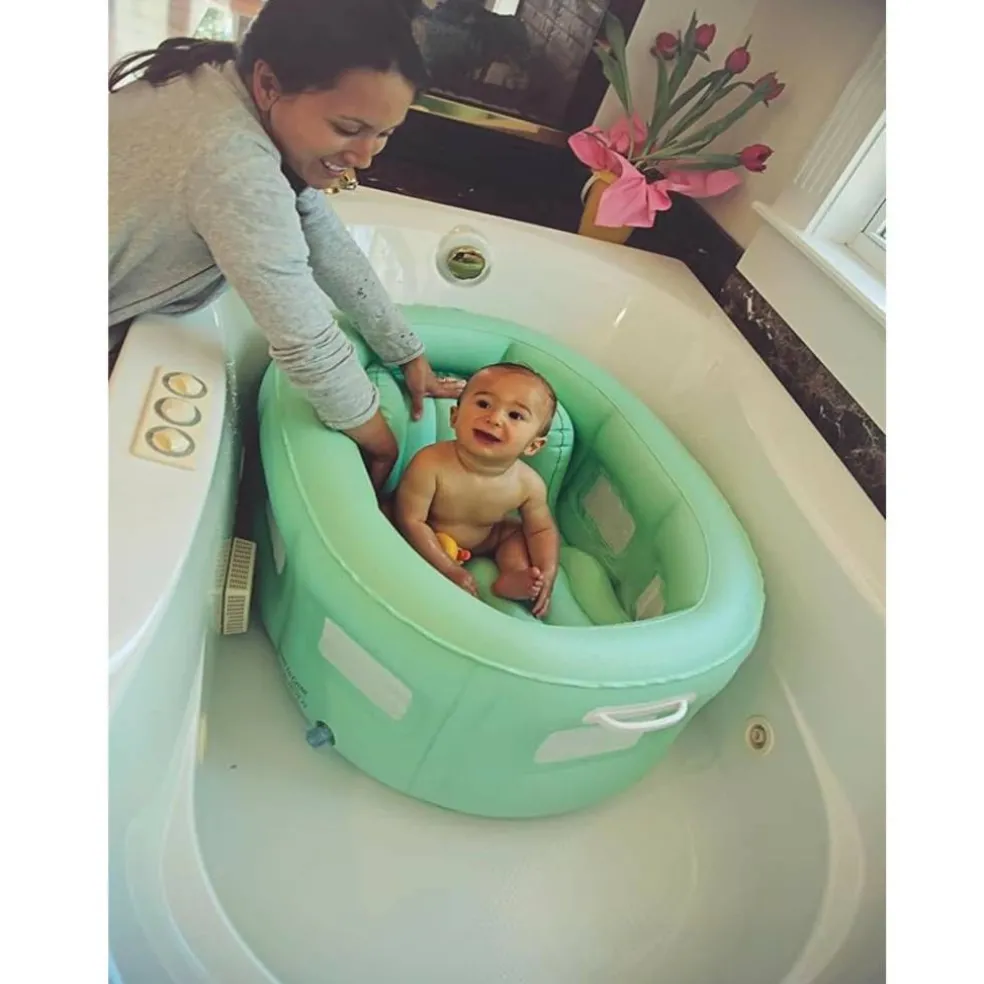 Room to Grow Green 4-in-1 Portable Inflatable Baby Bathinet