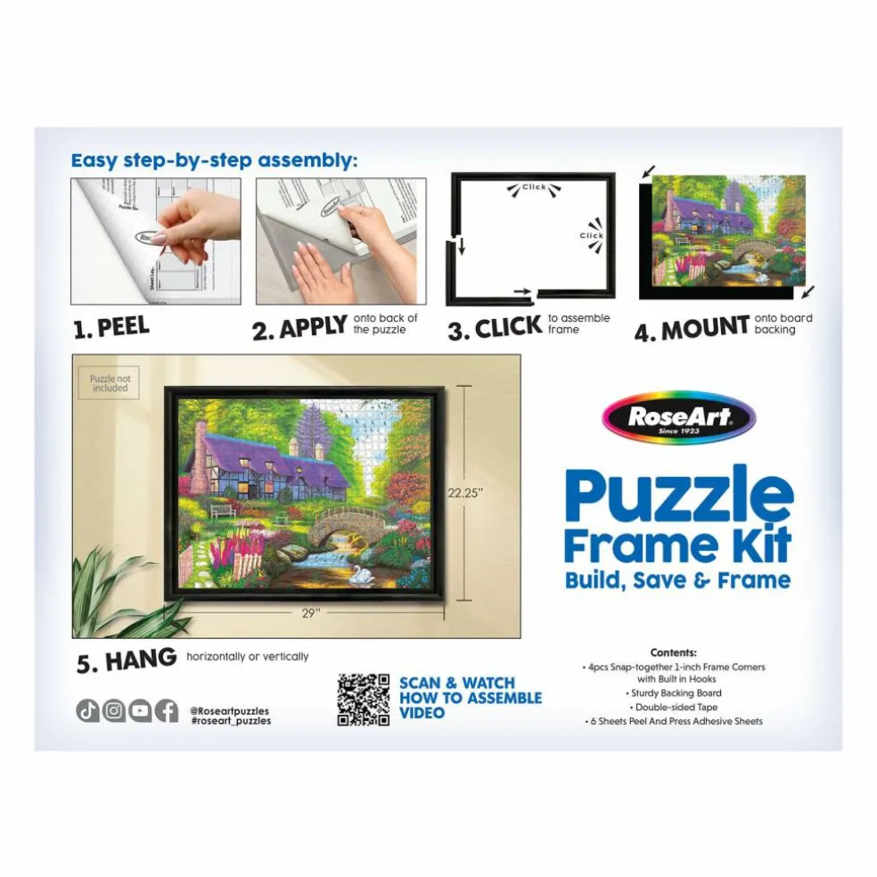 RoseArt Brown Puzzle Frame Kit