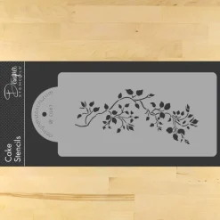Rosebud Vine Cake Stencil | C047 by Designer Stencils | Cake Decorating Tools |