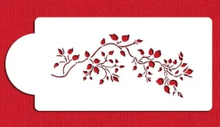 Rosebud Vine Cake Stencil | C047 by Designer Stencils | Cake Decorating Tools |
