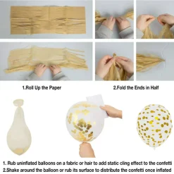 Rose Gold Birthday Party Decorations Kit, Confetti Foil Rose Gold Balloons Happy Birthday Banner Tassels Metallic Fringe Curtains Valentines day 30th 40th 50th 60th Party Supplies for Women