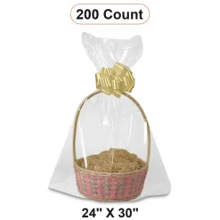 Round Bottom Basket Bags 24'' X 30'' Durable Design