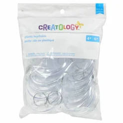 Round Clear Plastic Keychains, 16ct. by Creatology™